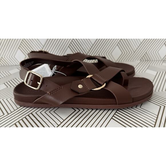 Old Navy Women’s Strappy O-Ring Sandals Brown Size 7 NWT - Picture 5 of 8